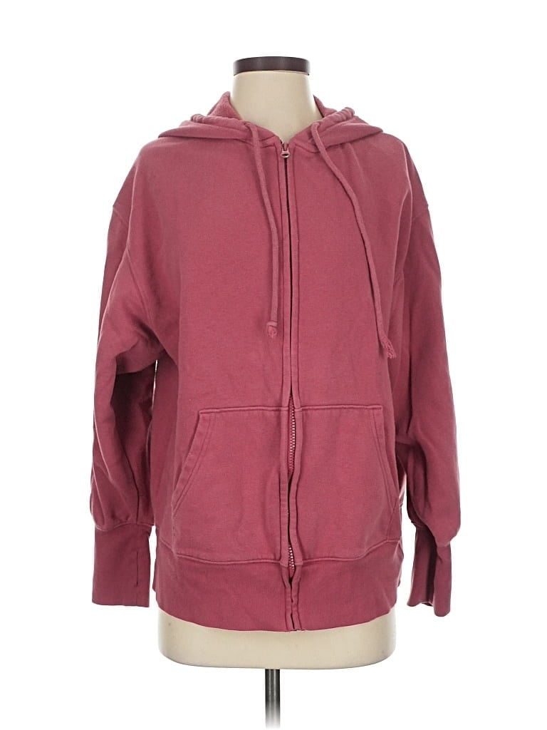 Pre-owned Wild Fable Zip Up Hoodie In Burgundy