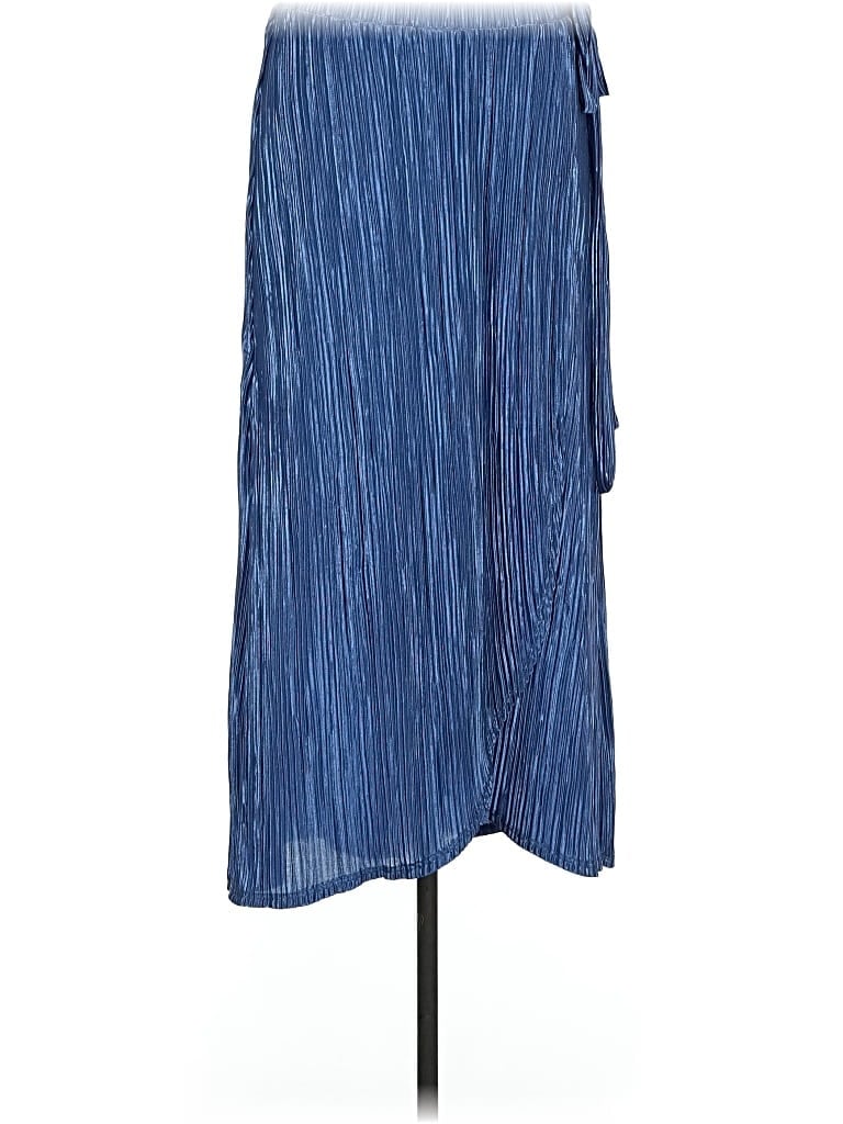 Green Envelope Casual Skirt In Blue