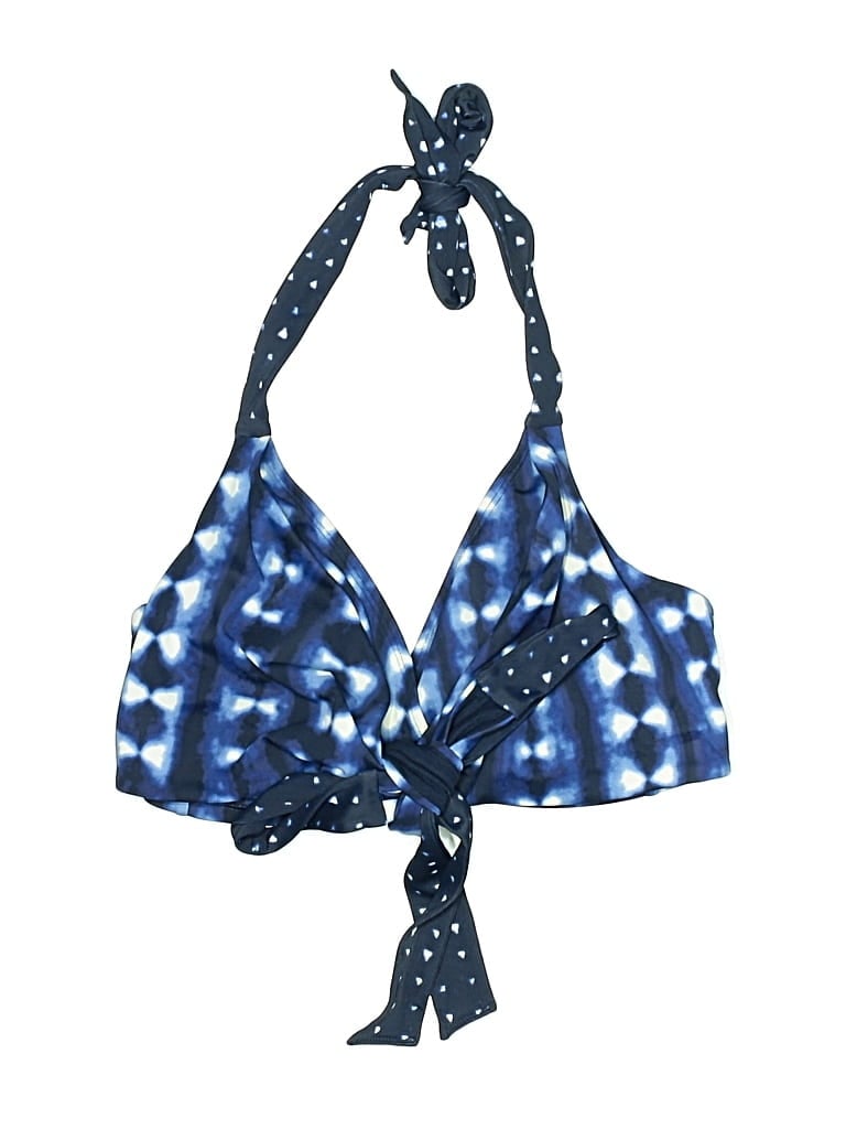 Pre-owned Athleta Swimsuit Top Blue Tie-dye Pattern Swimwear