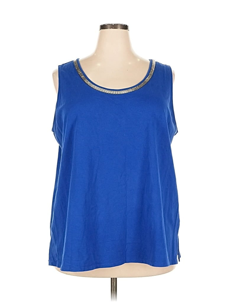 Pre-owned Catherines Sleeveless T-shirt In Blue