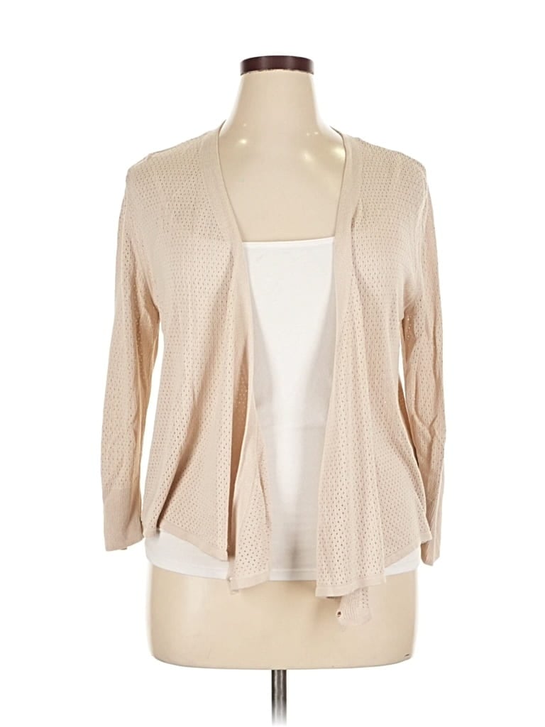Pre-owned Simply Vera Vera Wang Cardigan Sweater In Brown