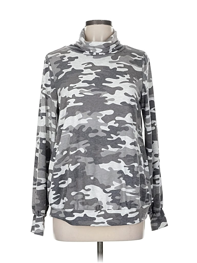 Pre-owned New Directions Turtleneck Sweater In Silver