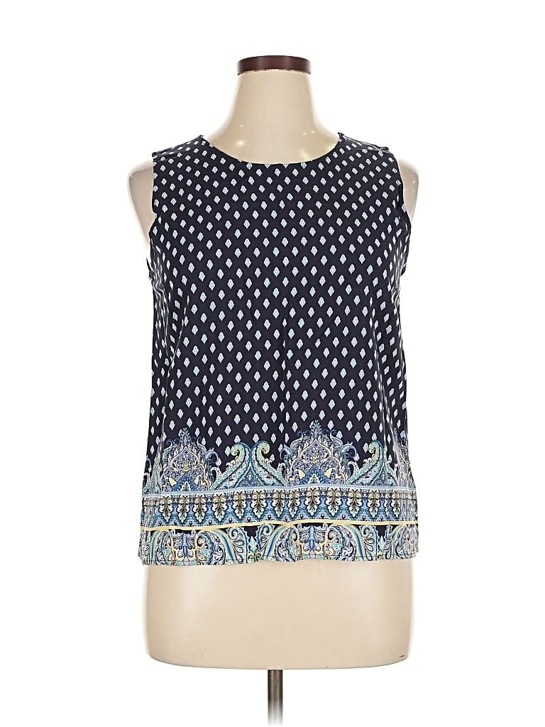 Pre-owned Talbots Outlet Sleeveless T-shirt In Blue