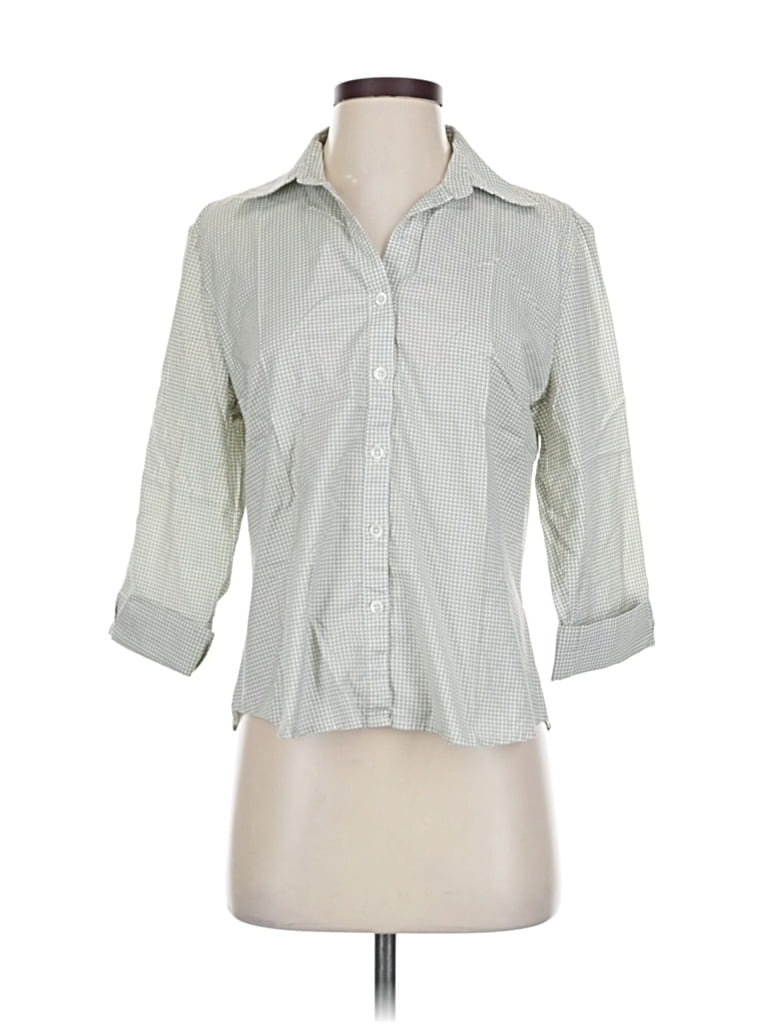 Pre-owned Façonnable 3/4 Sleeve Button Down Shirt In Gray