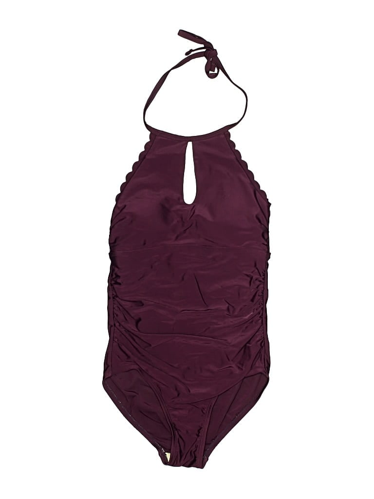KONA SOL Pre-owned One Piece Swimsuit In Burgundy