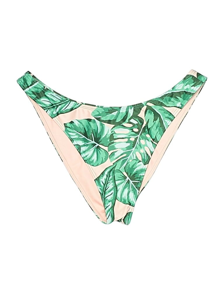 Pre-owned Watercolors By Kenny Flowers Swimsuit Bottoms In Green