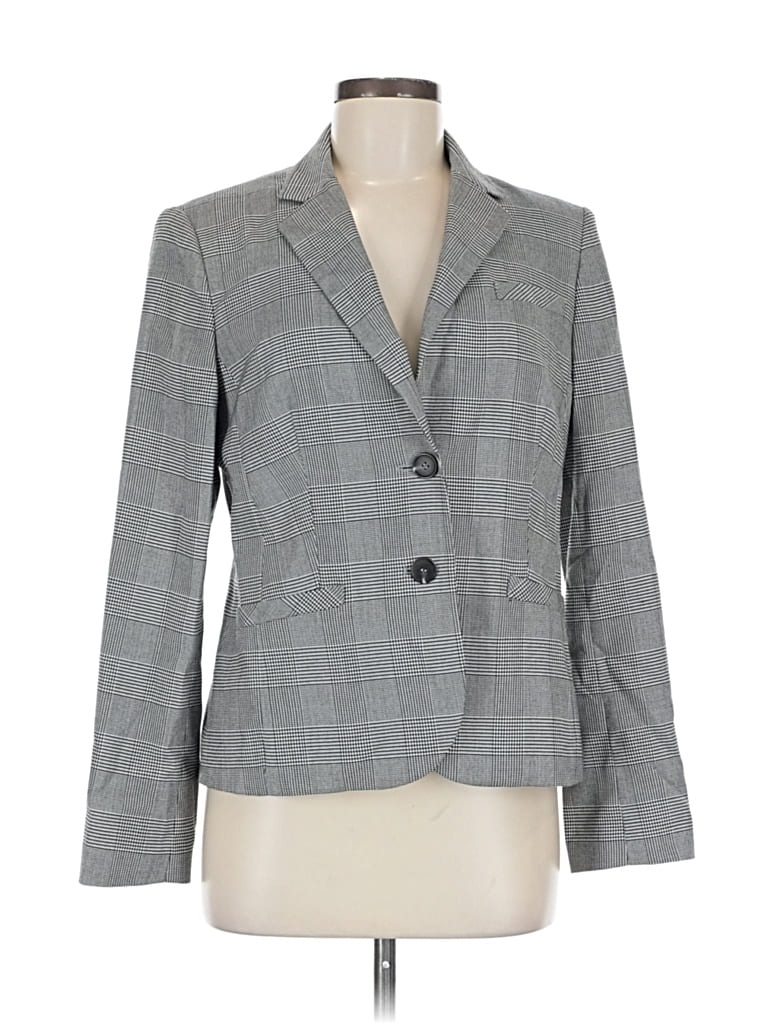 Pre-owned Jones New York Collection Blazer Jacket In Gray