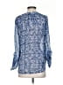 Willi Smith 100% Polyester Blue 3/4 Sleeve Blouse Size S - photo 2