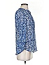 Willi Smith 100% Polyester Blue 3/4 Sleeve Blouse Size S - photo 4