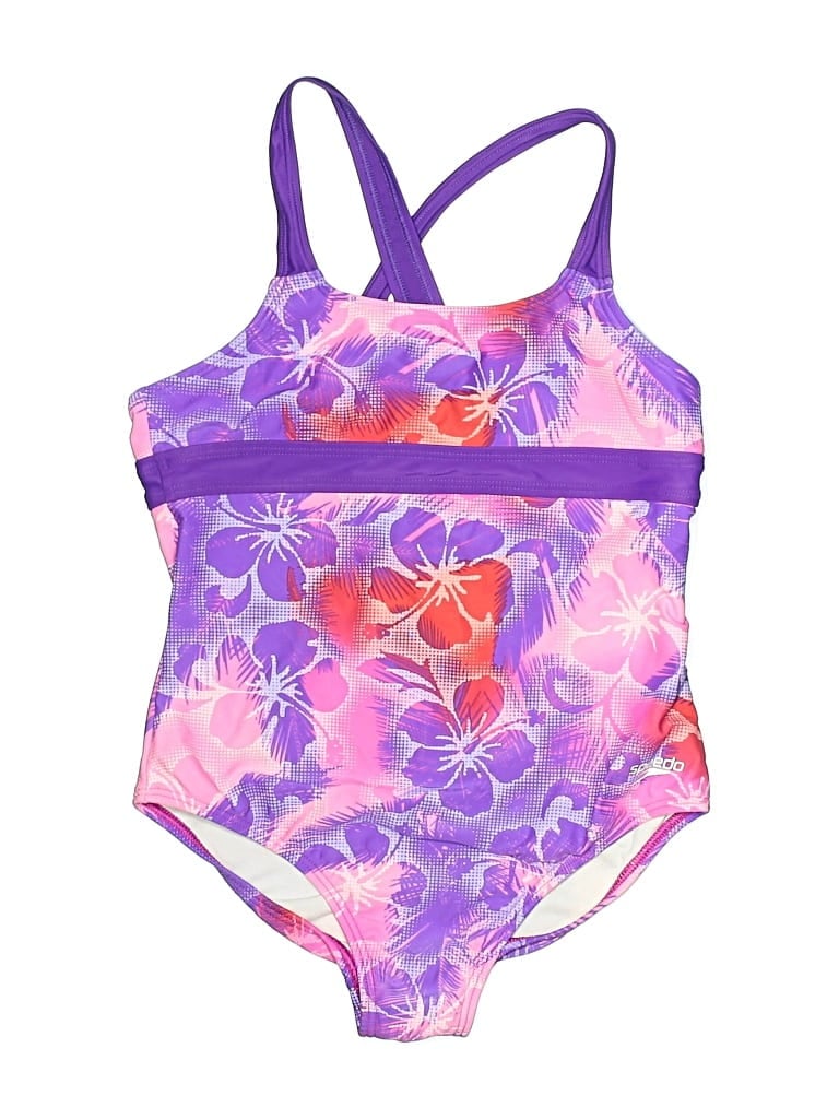 Pre-owned Speedo One Piece Swimsuit In Purple