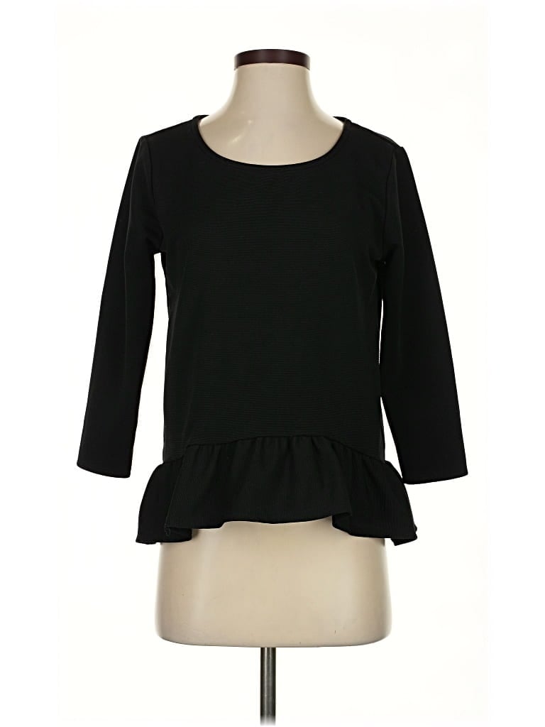 Pre-owned Ann Taylor 3/4 Sleeve Top Black Tops