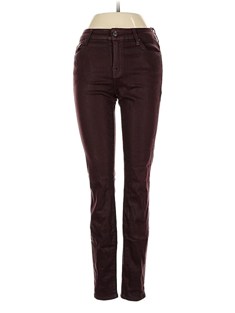 7 FOR ALL MANKIND Pre-owned Jeans In Burgundy