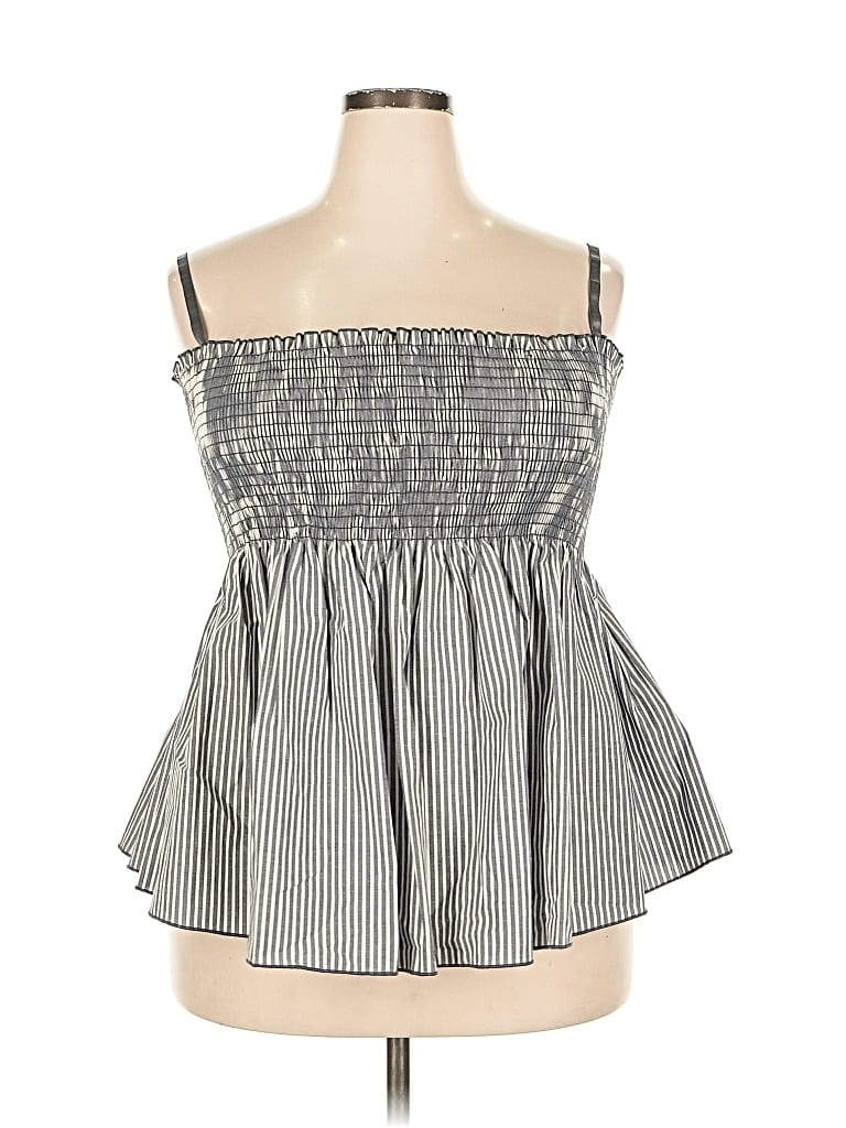 Pre-owned Impressions Sleeveless Blouse In Gray