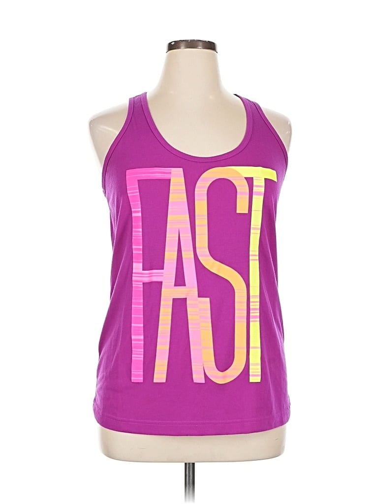 Pre-owned Xersion Tank Top Purple Halter Neckline Tops