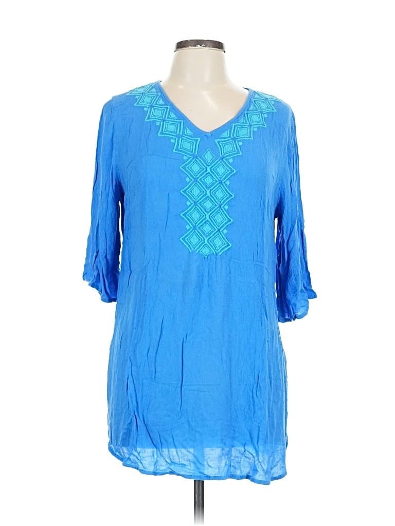 Pre-owned Lilly Pulitzer For Target 3/4 Sleeve Blouse In Blue