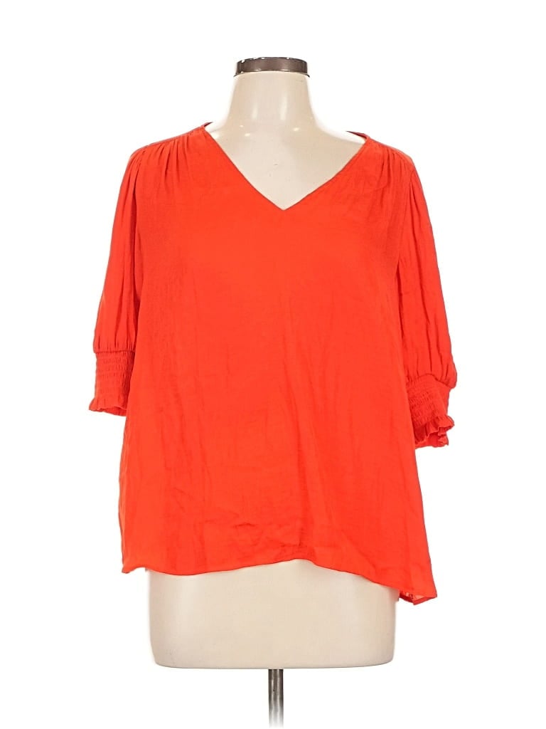 Pre-owned Maison D' Amelie 3/4 Sleeve T-shirt In Orange