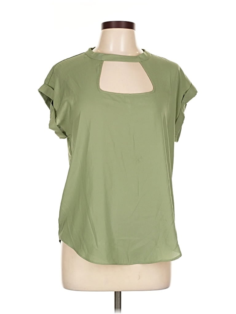 Pre-owned Sonoma Goods For Life Short Sleeve Blouse In Green