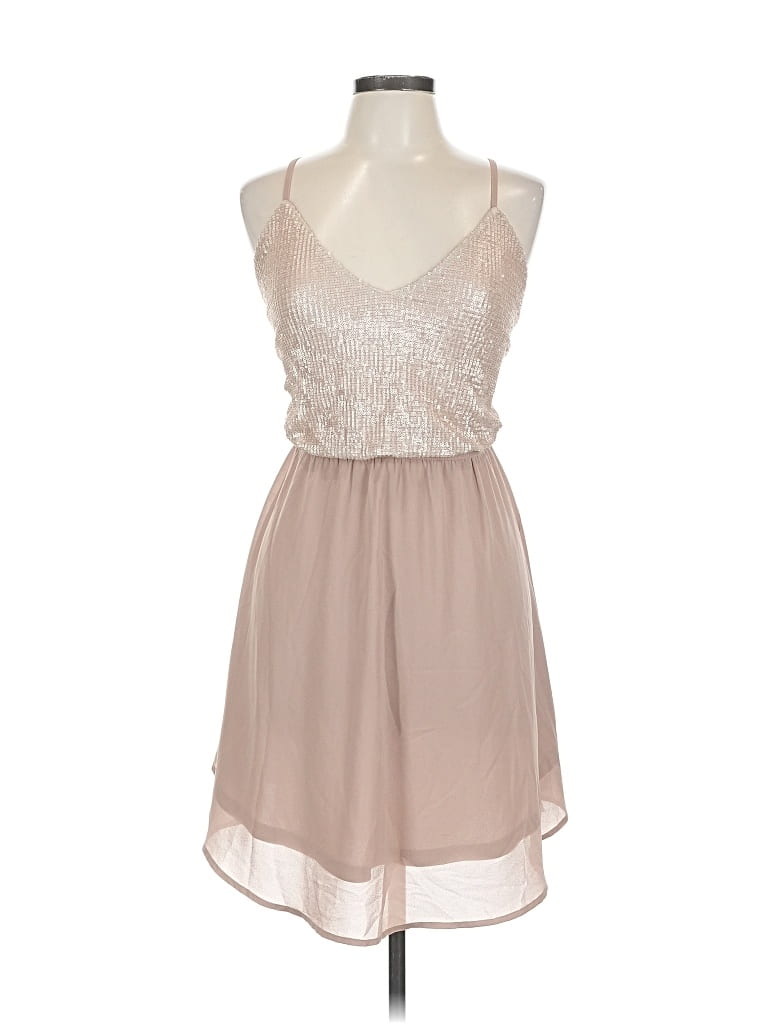 Pre-owned Akira Chicago Black Label Cocktail Dress In Brown