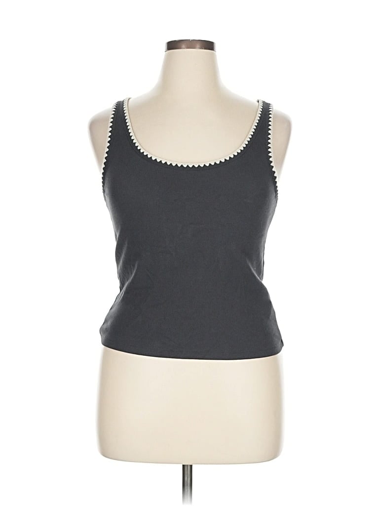 Pre-owned Old Navy Tank Top Gray Sweetheart Neckline Tops