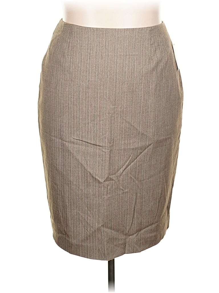 Pre-owned Signature By Larry Levine Formal Skirt In Brown