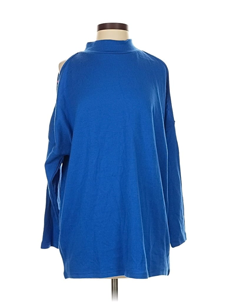 Pre-owned Milan Kiss Turtleneck Sweater In Blue