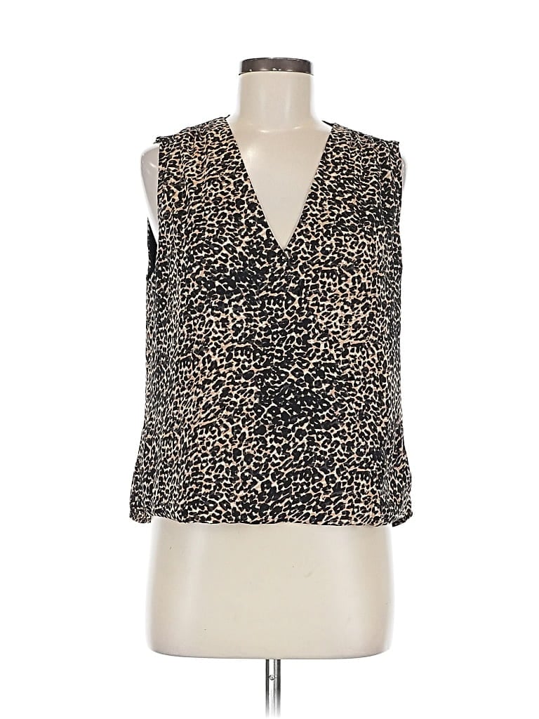 Pre-owned Evereve Sleeveless Blouse In White