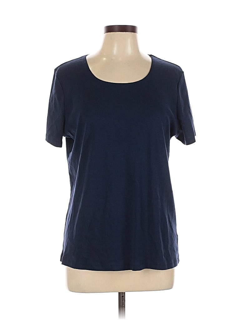 Pre-owned Karen Scott Short Sleeve T-shirt In Blue