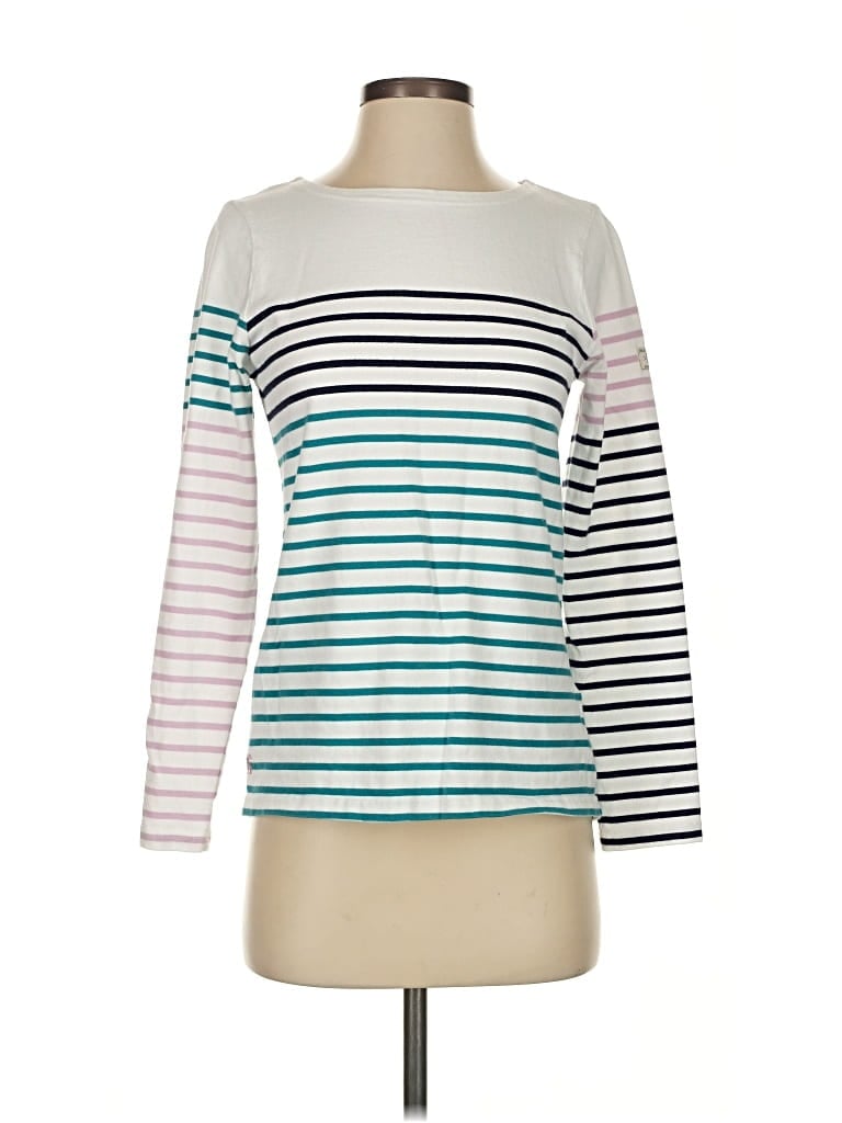 JOULES Pre-owned Long Sleeve Top White Boatneck Tops