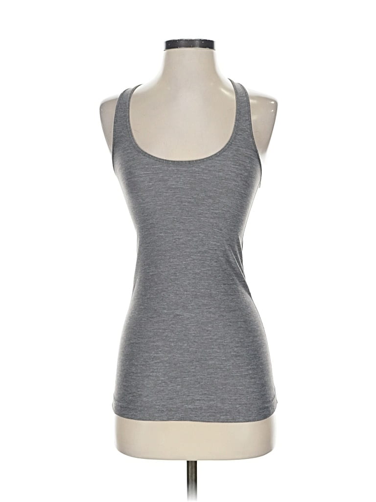 Pre-owned Lululemon Athletica Tank Top Gray Halter Neckline Tops