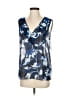 Laundry by Shelli Segal 100% Polyester Blue Sleeveless Blouse Size S - photo 1