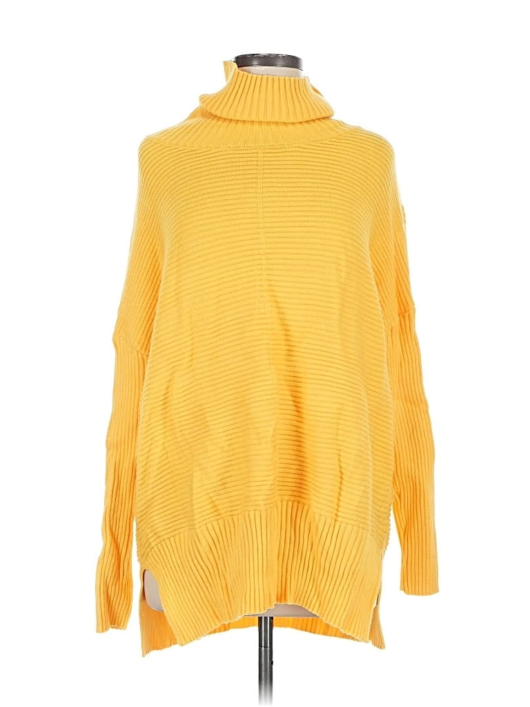 Pre-owned Unbranded Turtleneck Sweater In Yellow