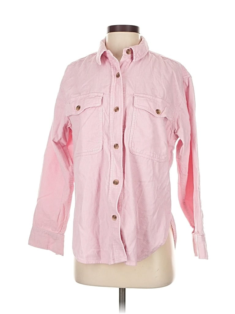 Pre-owned Universal Thread 3/4 Sleeve Button Down Shirt In Pink