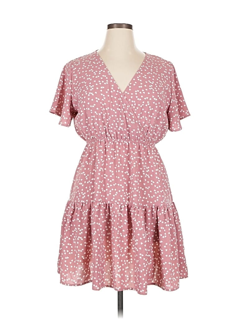 Pre-owned Shein Curve Casual Dress In Pink