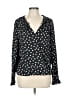 Left Coast by Dolan 100% Polyester Polka Dots Black Long Sleeve Blouse Size L - photo 1