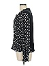 Left Coast by Dolan 100% Polyester Polka Dots Black Long Sleeve Blouse Size L - photo 5