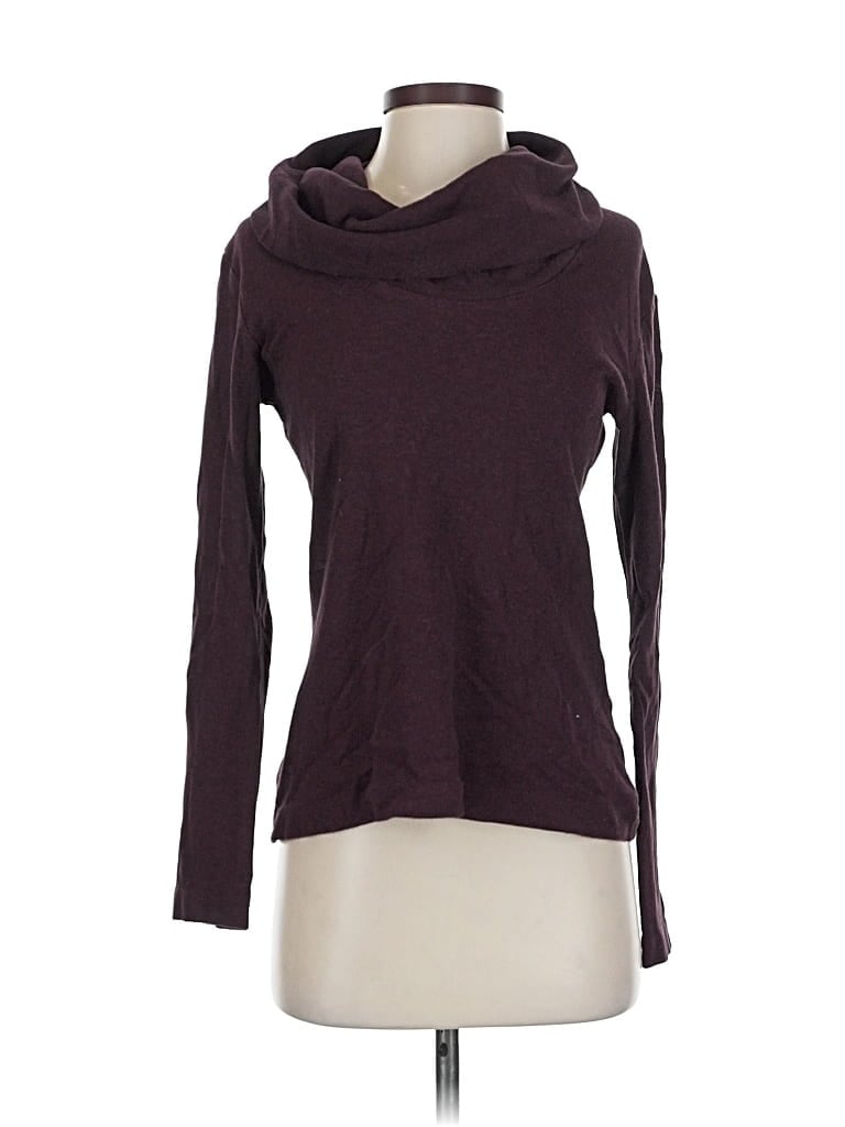 Pre-owned Indigenous Long Sleeve Top Burgundy Cowl Neck Tops