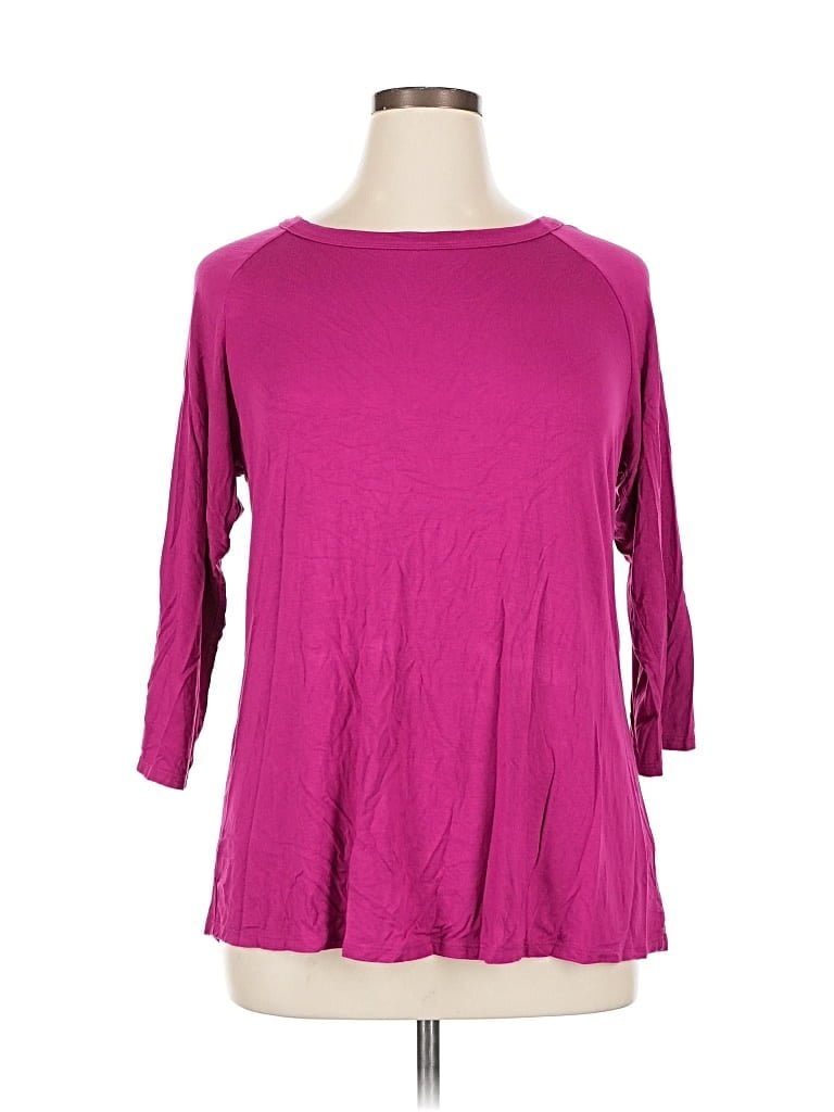 Pre-owned Soft Surroundings 3/4 Sleeve T-shirt In Pink