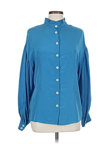 L.K. Bennett Long Sleeve Silk Top (view 1)