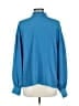 L.K. Bennett 100% Silk Blue Long Sleeve Silk Top Size 10 - photo 2