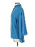 L.K. Bennett 100% Silk Blue Long Sleeve Silk Top Size 10 - photo 5