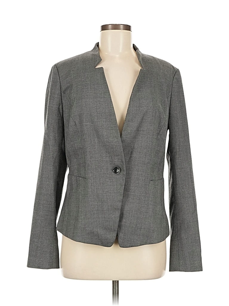 Pre-owned Ann Taylor Factory Blazer Jacket In Gray