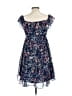 Lulus 100% Polyester Floral Blue Casual Dress Size L - photo 2