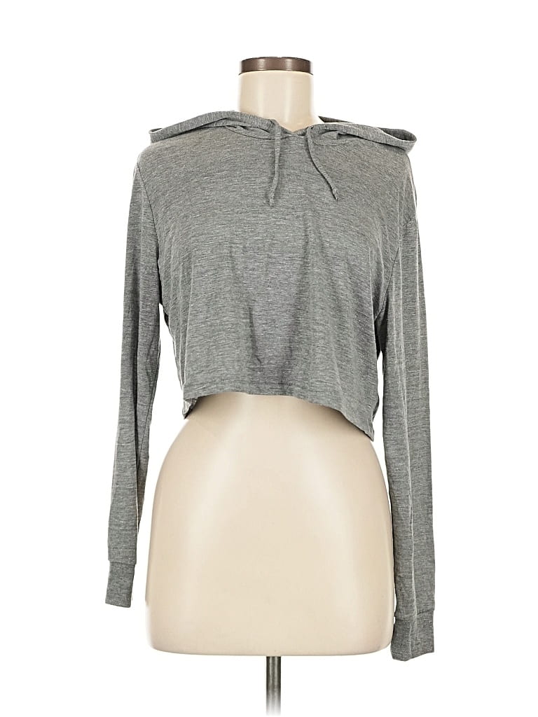 Pre-owned American Apparel Long Sleeve T-shirt In Gray