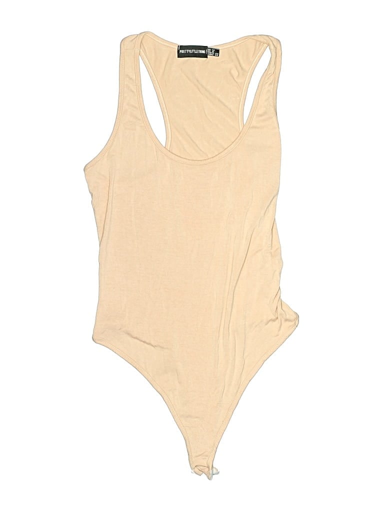 Pre-owned Prettylittlething Bodysuit In Brown