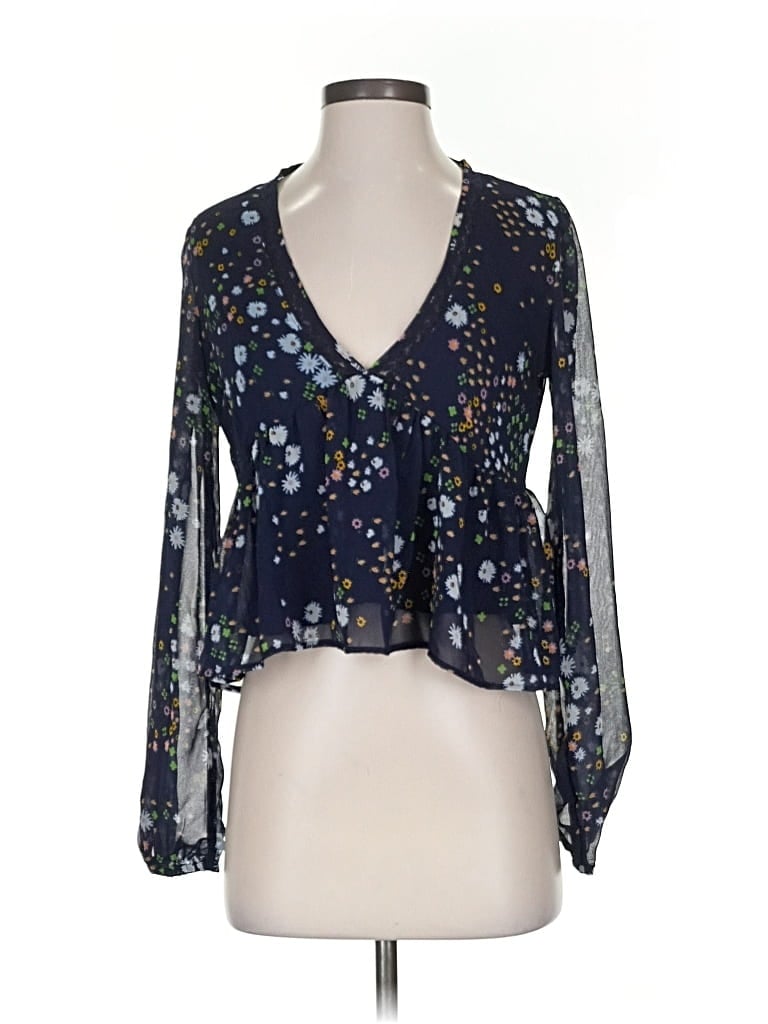 URBAN OUTFITTERS Pre-owned 3/4 Sleeve Blouse In Blue