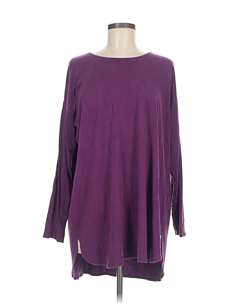 EILEEN FISHER Pre-owned 3/4 Sleeve T-shirt In Purple