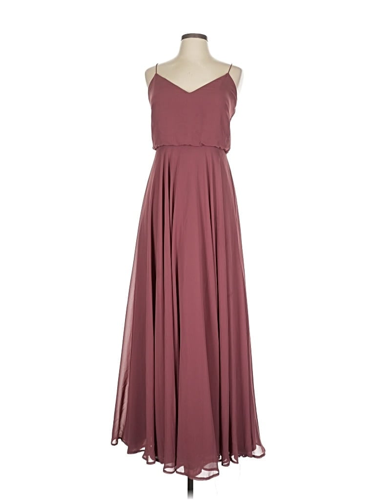 Pre-owned Jenny Yoo Collection Cocktail Dress In Burgundy