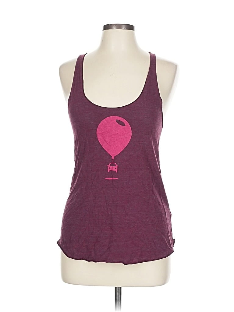 Pre-owned Assorted Brands Tank Top Burgundy Halter Neckline Tops