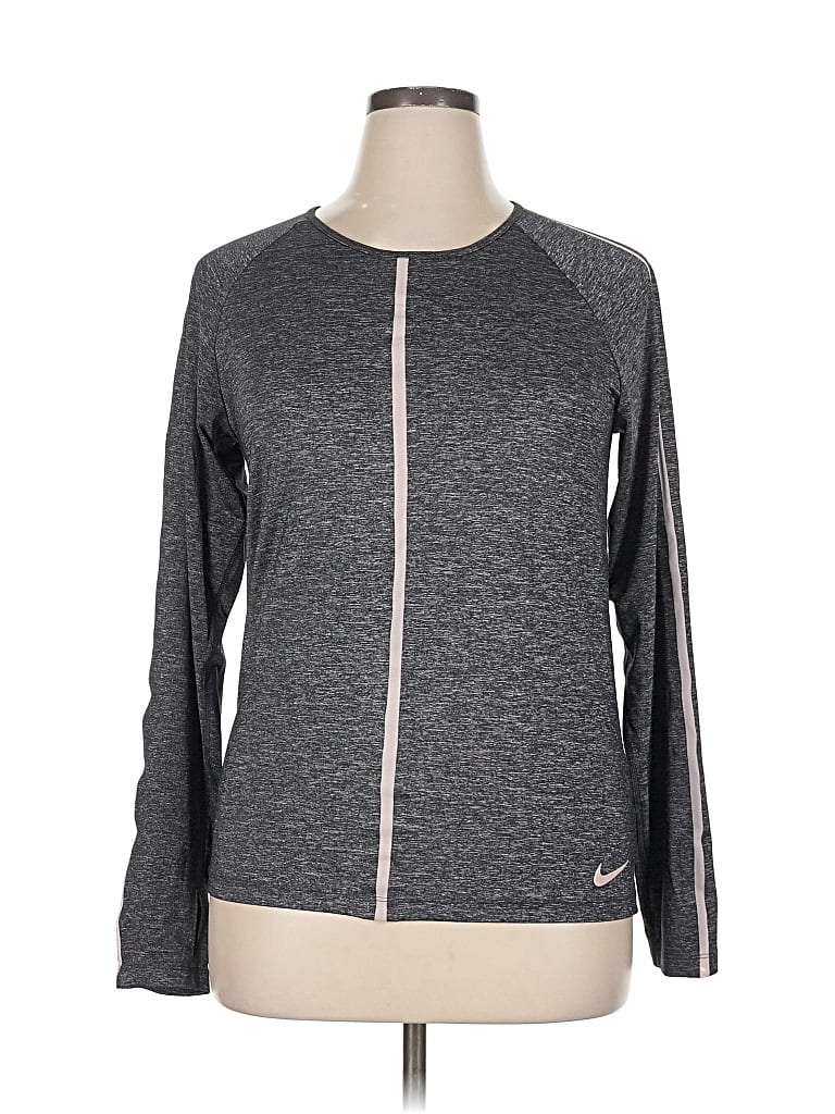 NIKE Pre-owned Long Sleeve T-shirt In Gray