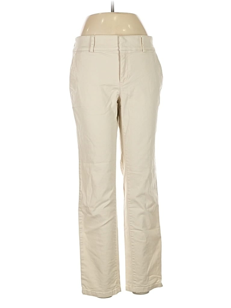 Pre-owned Ann Taylor Loft Khaki Pant In White